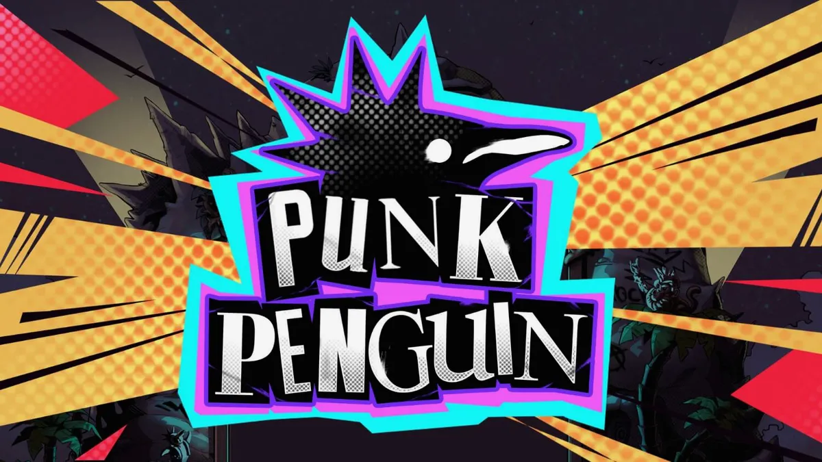 Punk Penguin slot game interface na may mga rebelding penguin